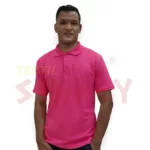 Polera Pique Hombre Manga Larga Naranja - S